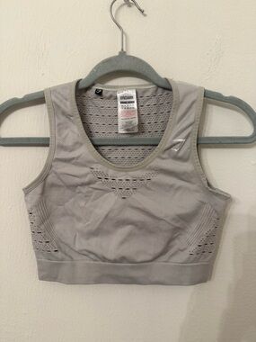 Gymshark Light Gray Seamless Crop Sports Bra
